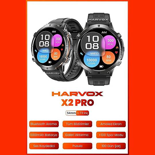 HARVOX Watch X2 Pro Akıllı Saat Iphone Ve Android Tüm Telefonlara Uyumlu